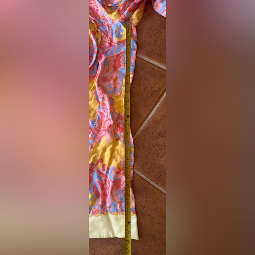 Sézane Pink, Yellow & Blue Paisley Jumpsuit - Picture 10 of 11